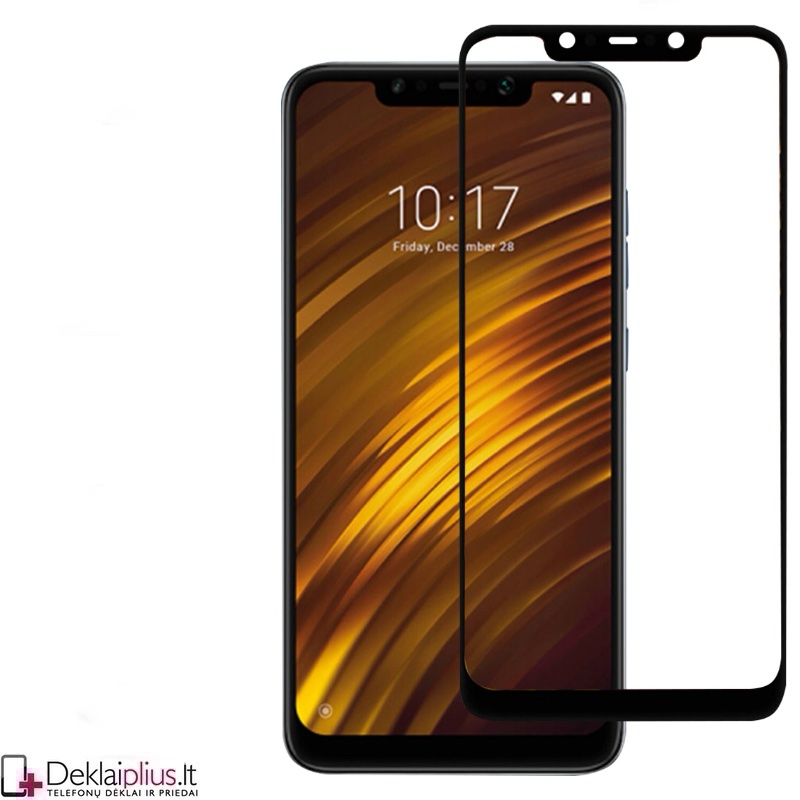 Telefono ekrano grūdintas stiklas - per visą ekraną (Xiaomi Pocophone F1) Telefono ekrano grūdintas stiklas - per visą ekraną (Xiaomi Pocophone F1)